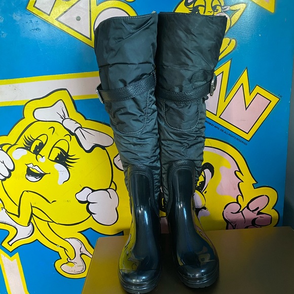 Dolce & Gabbana Over Knee Winter Snow Rubber & Leather Boots 8 38.5 dust… - Picture 6 of 17